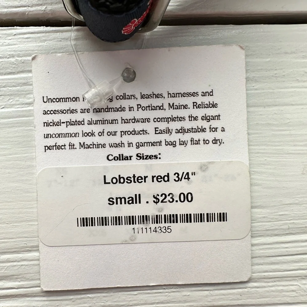 NWT Lobster Print Dog Collar Small